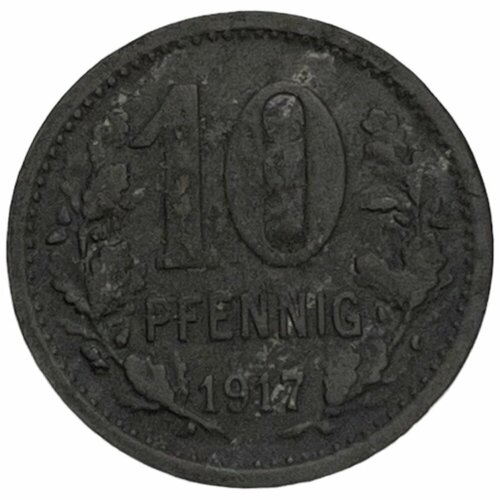 Германия (Германская Империя) Бонн 10 пфеннигов 1917 г. (2)