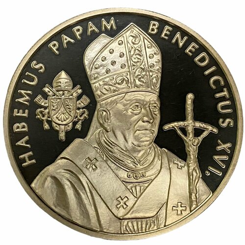 Сомали 20 сомалийских долларов 2005 г. (Бенедикт XVI) (Proof) клуб нумизмат монета 20 лир турции 2005 года серебро орешниковая мушловка