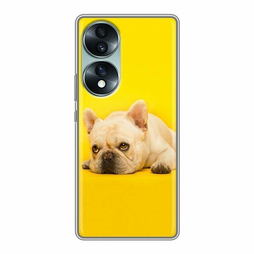 Дизайнерский силиконовый чехол для Хуавей Хонор 70 / Huawei Honor 70 Собака бульдог