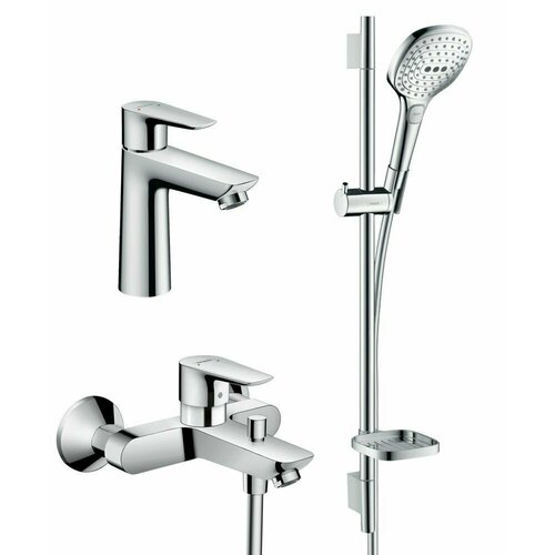 комплект смесителей для ванны hansgrohe talis e белый матовый 71740700 71710700 Комплект смесителей для ванны Hansgrohe Talis E, хром