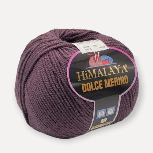 Изображение товара Пряжа HiMALAYA "DOLCE MERİNO" 50% Шерсть мериноса, 50% Микрофибра, 100гр/230м, (59416 Бледно-Фиолетовый) 1 упаковка (10 мотков)
