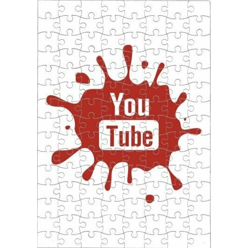 Пазл YouTube/ Ютуб №8, А4 бокс youtube ютуб 8 ваша картинка