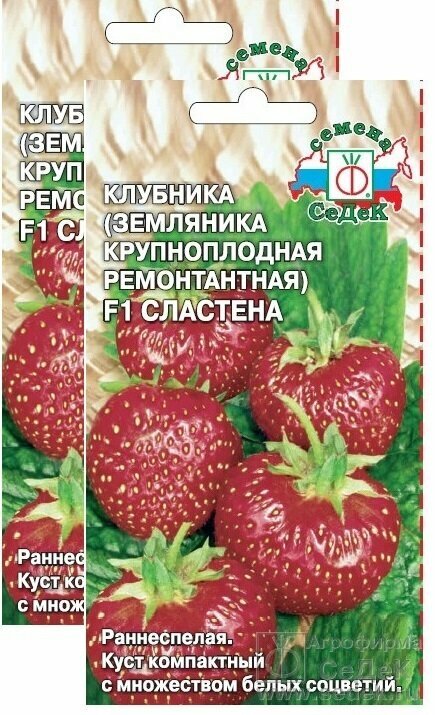 Семена Клубника ремонтантная Сластена F1 15 шт (семян) (СеДеК)  2 пакетика * 15 шт