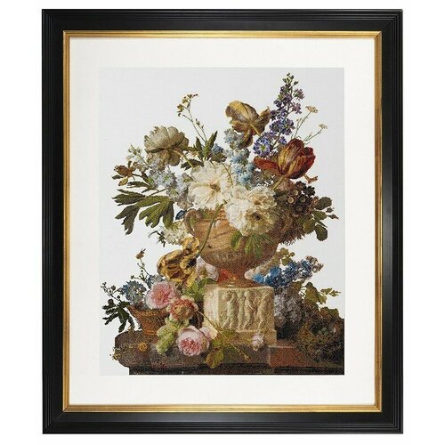 Thea Gouverneur Цветочный натюрморт в вазе (лен) 580