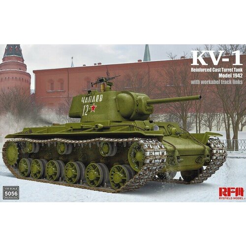 5056 RFM Танк КВ-1 с литой башней (модификация 1942 г) 1/35 mtl 35063 мет траки для сборной модели танка t 50 masterclub 1 35