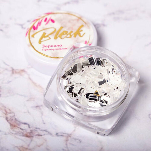 Дизайн для ногтей Blesk Зеркало, прямоугольники