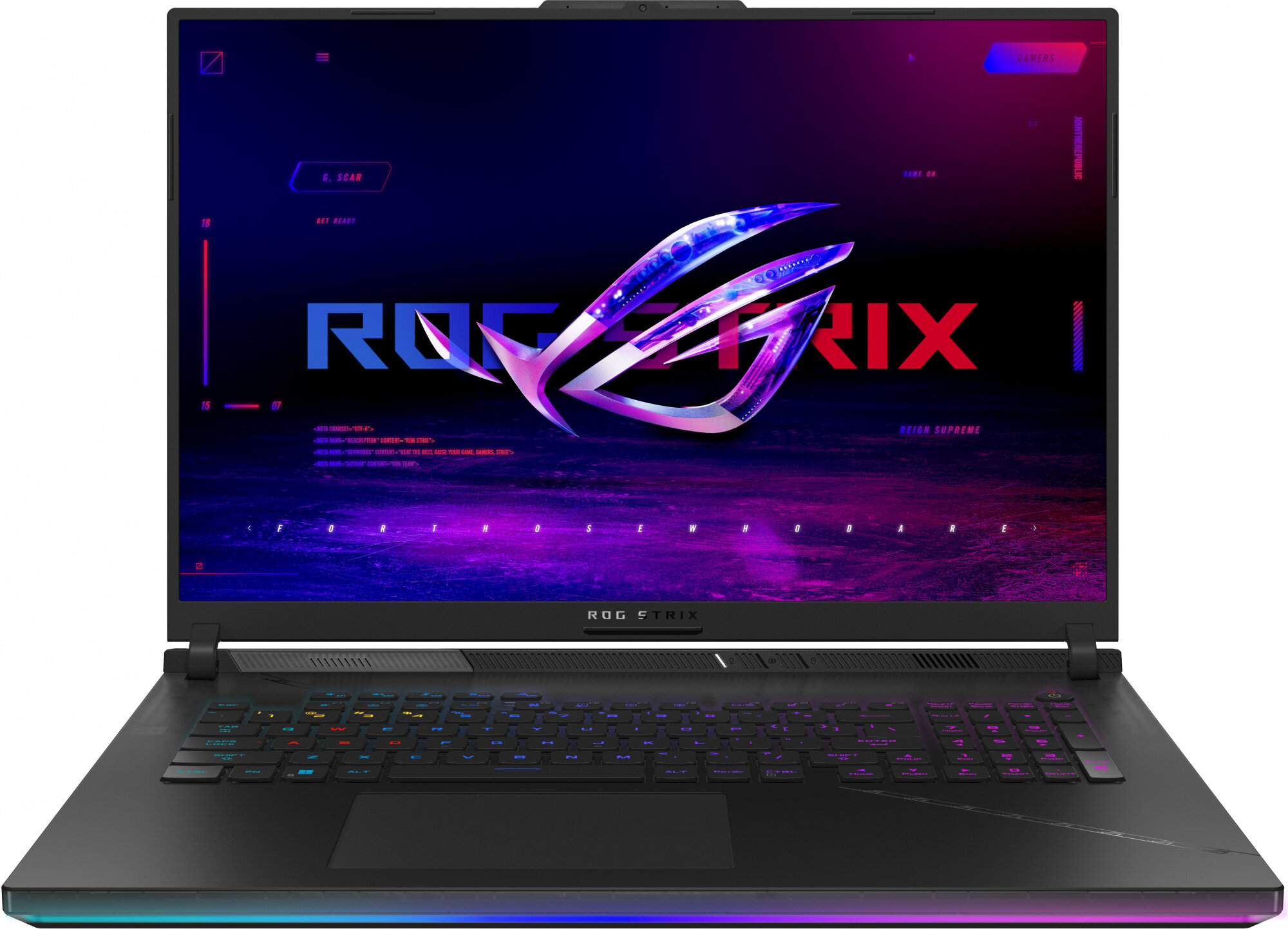 Ноутбук ASUS ROG Strix G834JY-N6087, 18", IPS, Intel Core i9 13980HX 2.2ГГц, 24-ядерный, 32ГБ DDR5, 1ТБ + 1ТБ SSD, NVIDIA GeForce RTX 4090 - 16 ГБ, без операционной системы,