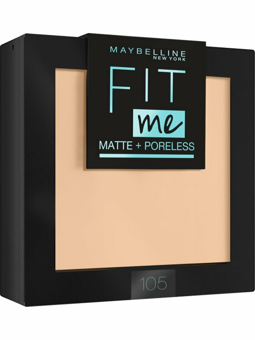 Мейбелин / Maybelline Fit me - Пудра матовая тон 105 Натурально-бежевый