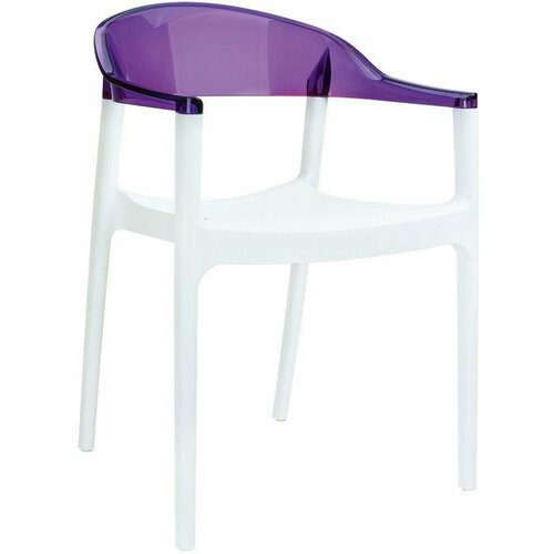 Кресло пластиковое ReeHouse Siesta Contract Carmen 234/059-4591 белый, фиолетовый