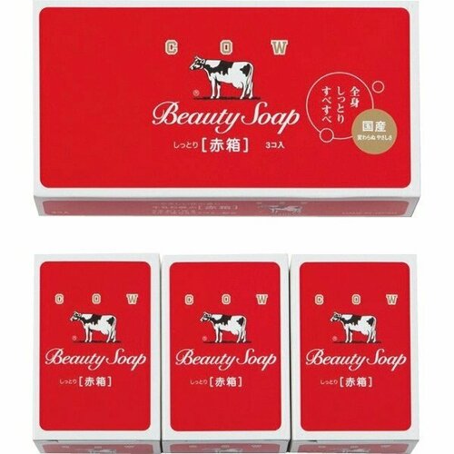 Cow Beauty Soap Молочное туалетное мыло с ароматом цветов, 3 х 100 гр