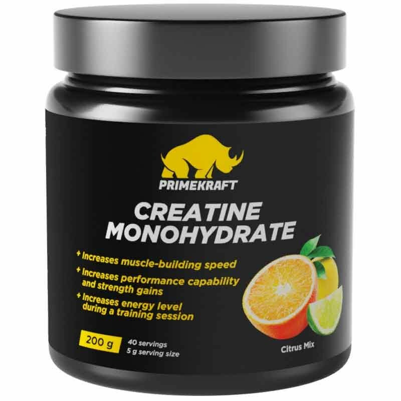 Креатин Prime Kraft Creatine Monohydrate 200 грамм Цитрусовый микс