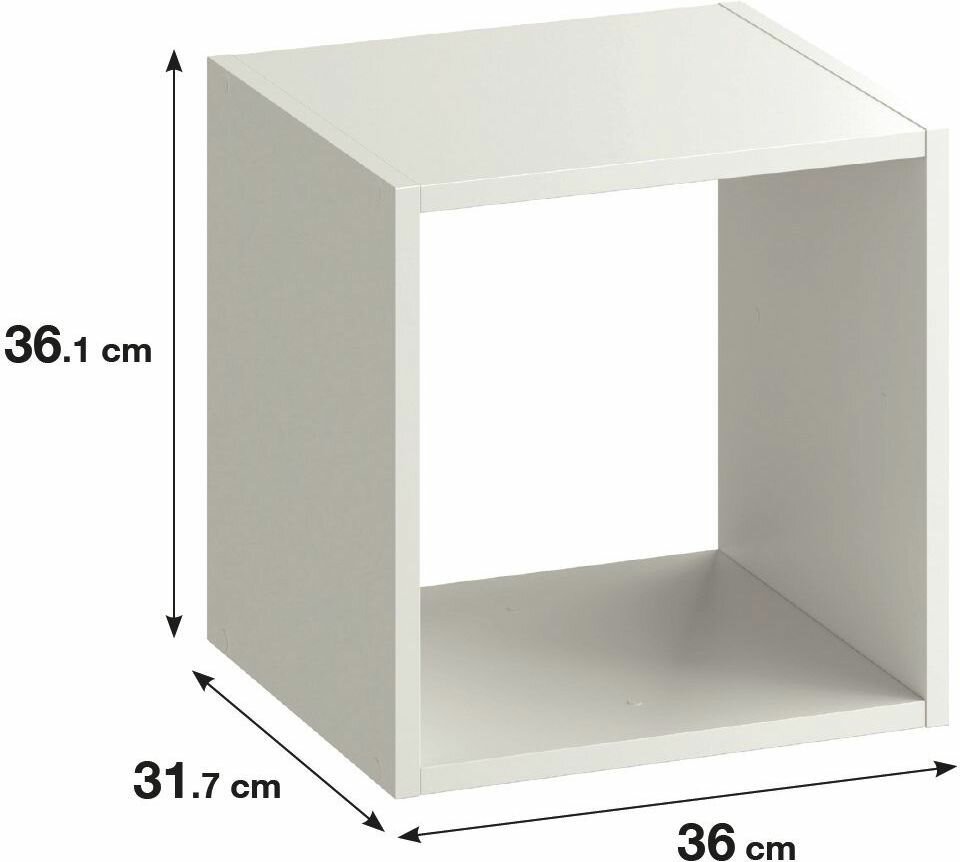 Стеллаж SPACEO KUB 1 секция 36x36x31.7 см ЛДСП цвет белый