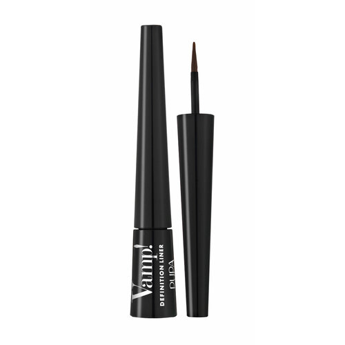 фото Pupa подводка жидкая для глаз vamp! definition liner, 2,5 мл, 200 коричневая