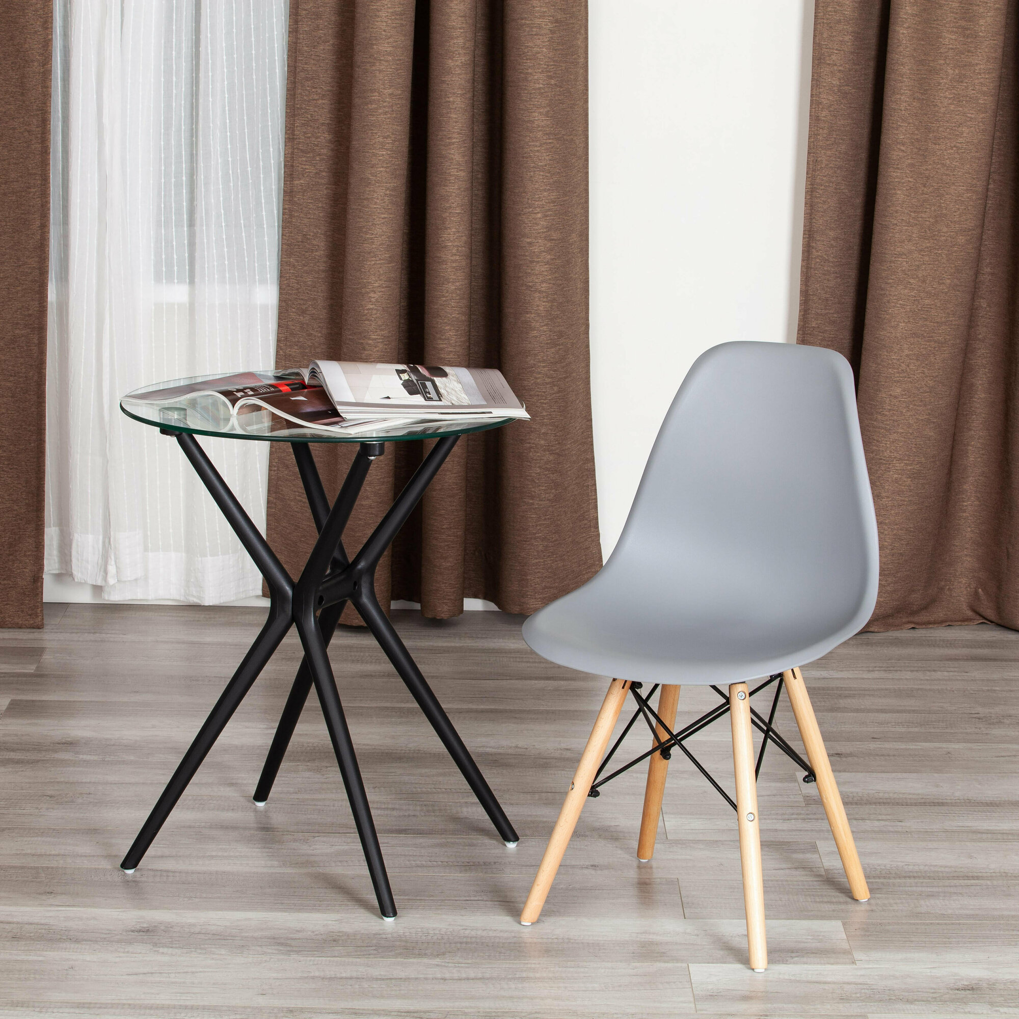 Стул TetChair CINDY (EAMES) (mod. 1801) / 1 шт., светло-серый