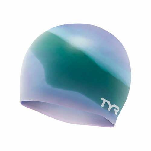 фото Шапочка для плавания tyr multi silicone cap, lcsm-528, силикон, зеленый, фиолетовый