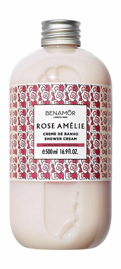 Восстанавливающий крем-гель для душа с ароматом розы Benamor Rose Amelie Revitalizing Shower Cream