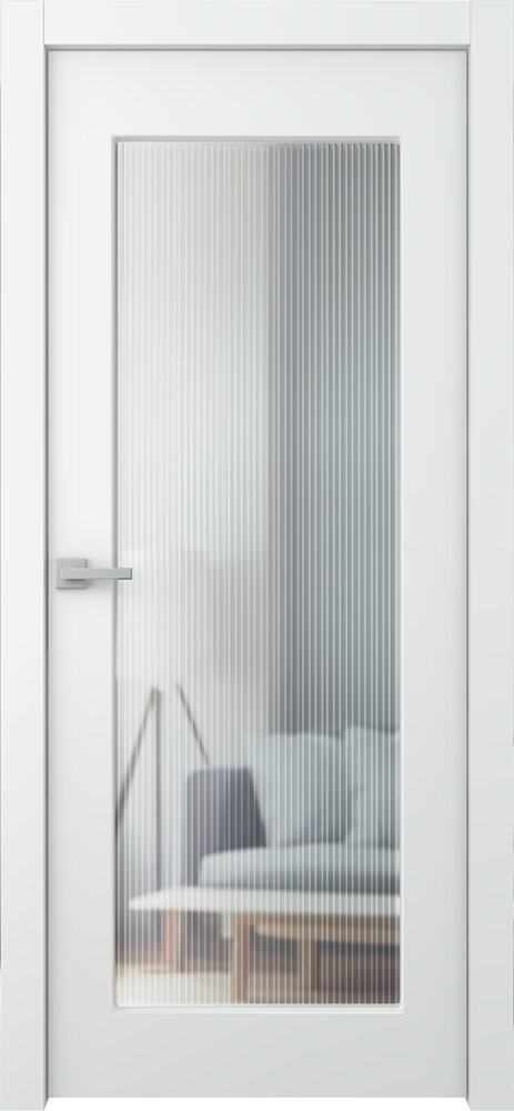 фото Межкомнатная дверь Belwooddoors Белла 1 стекло Волна эмаль белая