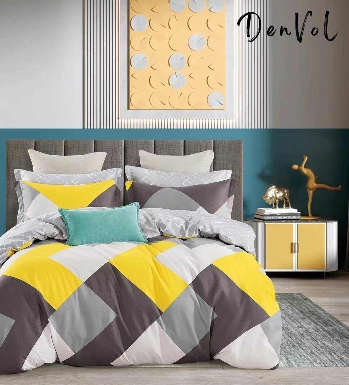 фото Комплект постельного белья евро/ Постельное белье евро Denvol Classic DENCL033