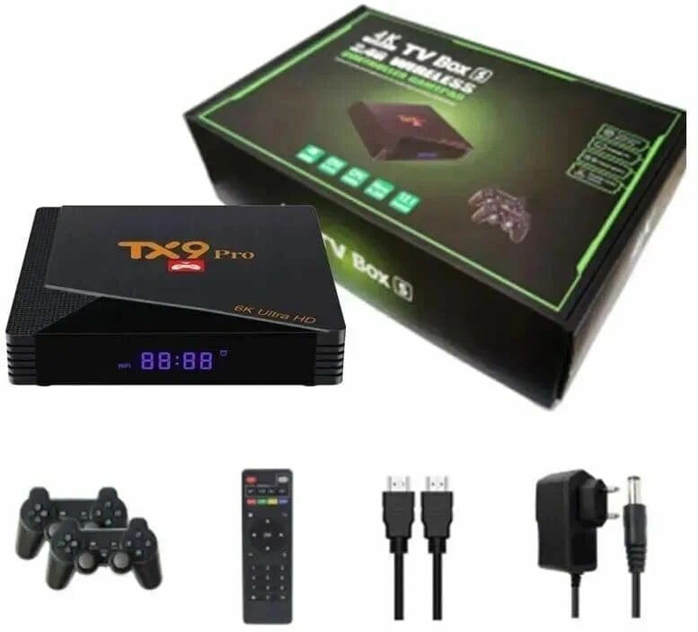 ТВ Приставка+Игровая консоль Game Box 8K ULTRA HD Android TV, игровая приставка для телевизора