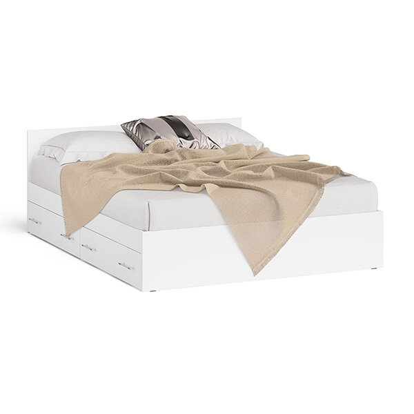 Кровать Мори с ящиками 1600, цвет белый