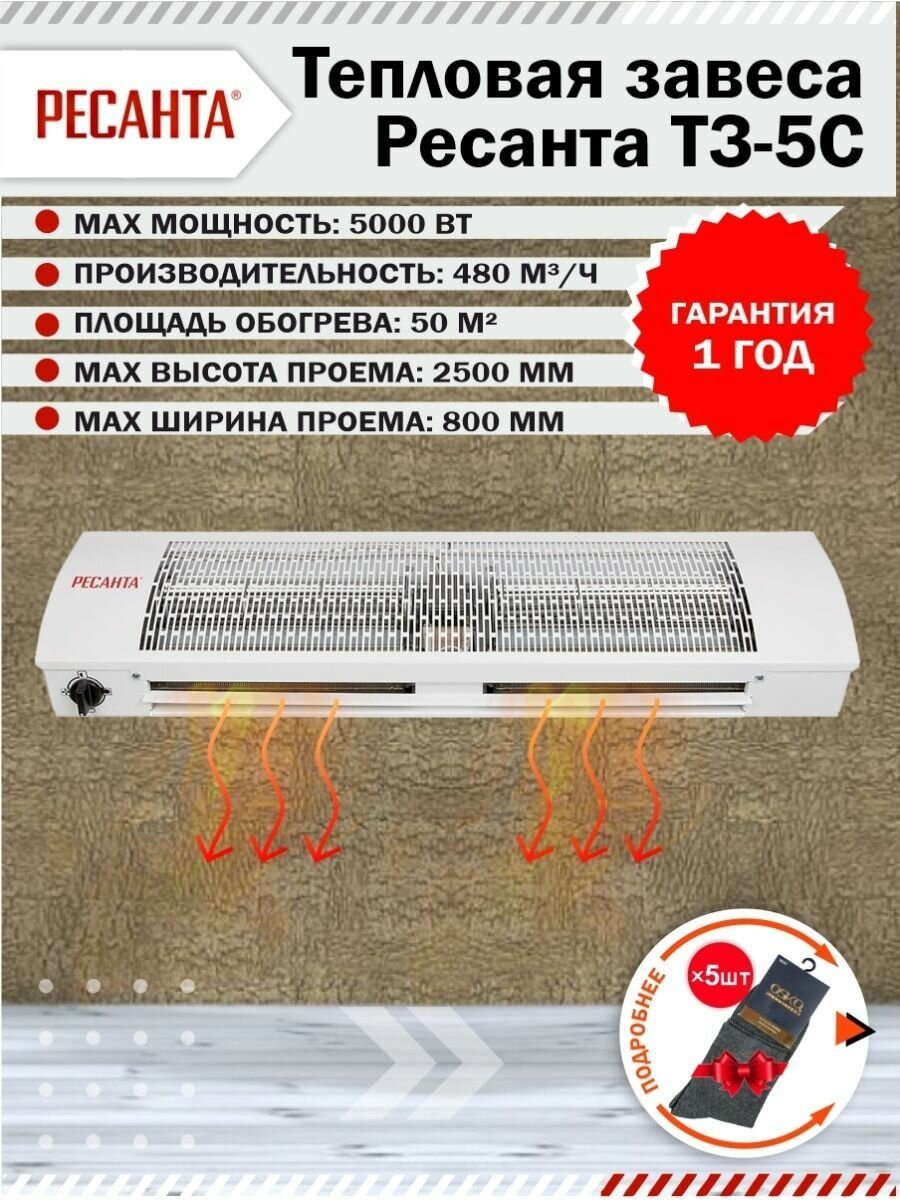 фото Тепловая завеса Ресанта ТЗ-5С