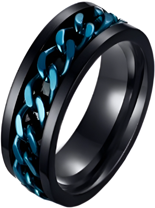 Кольцо DG Jewelry, размер 21.5, черный, синий