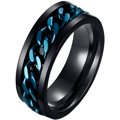 фото Кольцо dg jewelry, размер 21.5, черный, синий