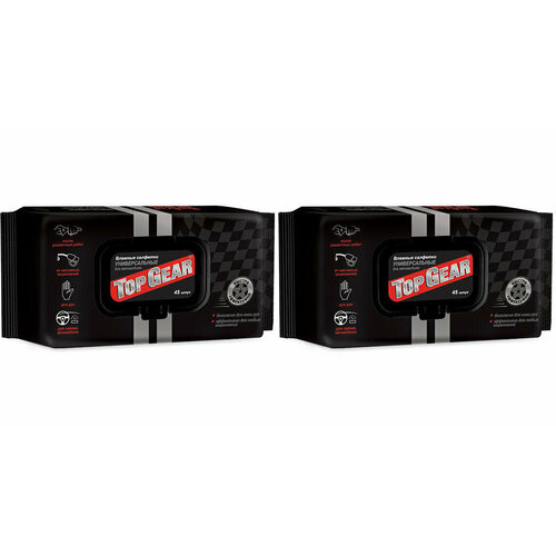 Top Gear 45 влажные салфетки универсальные с клапаном 2 шт 600₽