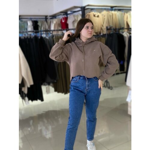 Худи, размер единый, коричневый