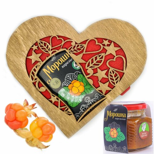 Подарочный набор Сердце с вареньем из морошки подарочный набор сердце с вареньем из морошки