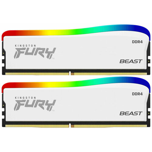 Память DDR4 2x16GB 3200MHz Kingston KF432C16BWAK2/32 Fury Beast Black RTL PC4-25600 CL16 DIMM 288-pin 1.35В single rank Ret память ddr4 8gb 3200mhz kingston kf432c16rba 8 fury renegade rgb rtl gaming pc4 25600 cl16 dimm 288 pin 1 35в single rank с радиатором ret