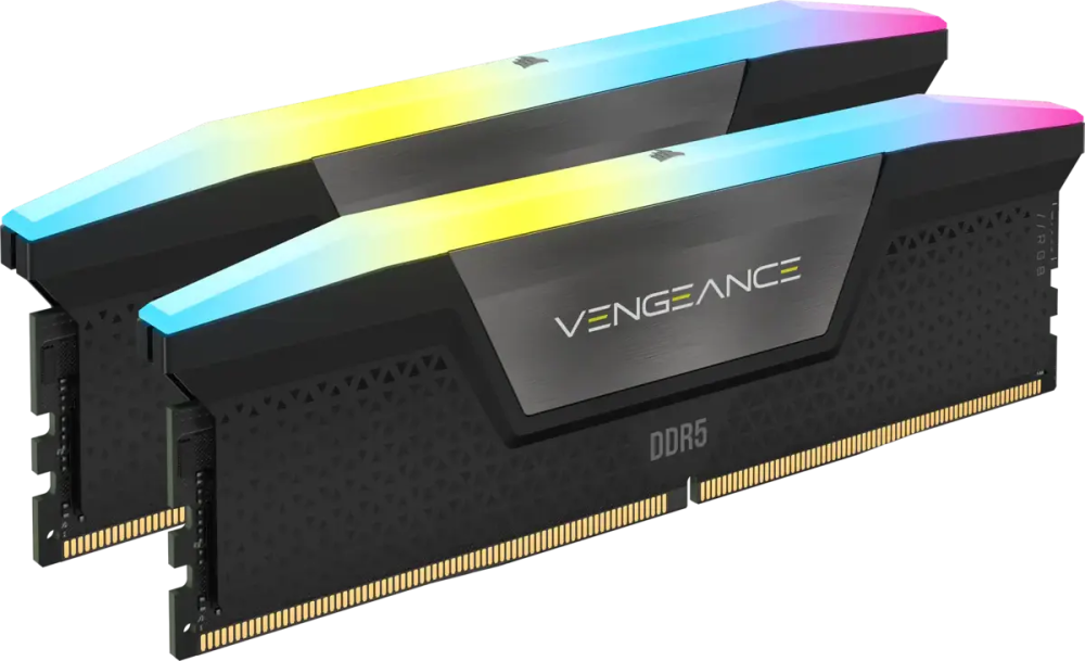 Оперативная память для компьютера 32Gb (2x16Gb) PC5-48000 6000MHz DDR5 DIMM CL36 Corsair Vengeance RGB CMH32GX5M2E6000Z36