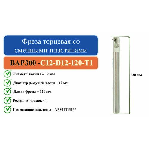 BAP300-C12-D12-120-T1 Фреза торцевая со сменными пластинами чпу 3018 pro x axis комплект для модернизации маршрутизатора cnc3018 cnc3018pro аксессуары для фрезерного станка раздвижной стол