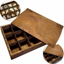 Коробка-органайзер для коллекции с крышкой и разделителями на 15 ячеек, 20х30 см