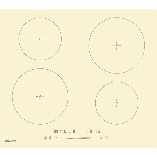 Варочная панель GRAUDE IK 60.0 AC, бежевый варочная панель graude ik 30 1 s