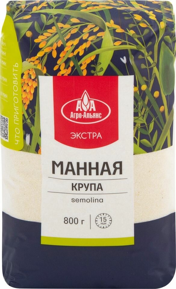 Крупа Агро-Альянс Экстра манная 800г