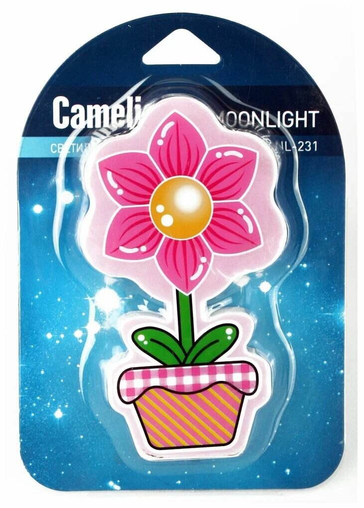 Ночник Camelion NL-231 Цветок LED 220В с выключателем - фото №3