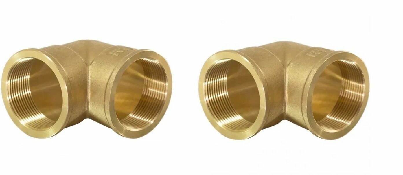 фото Уголок 1" гайка/гайка, угольник с внутренней резьбой TIM 2шт.