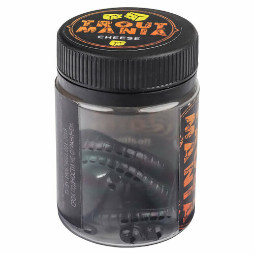 Trixbait Приманка силиконовая (мягкая) TRIXBAIT FAT WORM CHEESE (TBFW3-001 / 3" / 001 Black)