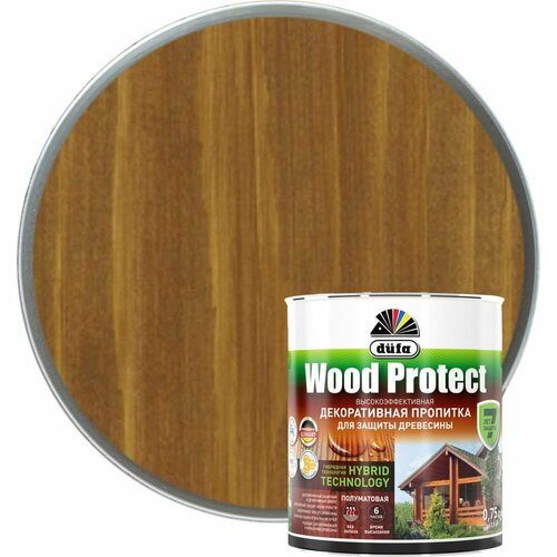 Пропитка для защиты древесины Dufa Wood Protect пропитка dufa wood protect для дерева тик 0 75 л