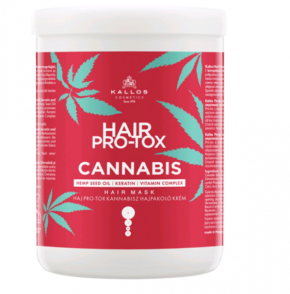 Kallos Hair Pro-tox - Cannabis Маска для поврежденных и сухих волос 1000 мл.