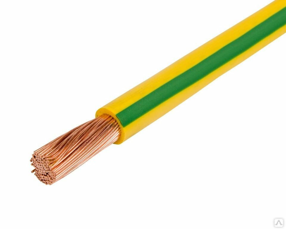 Провод электрический ПуГВ 1х4 мм2 желто-зеленый. 5м