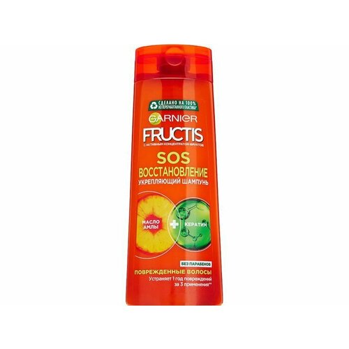 Укрепляющий шампунь для волос для поврежденных волос Fructis Fructis SOS восстановление