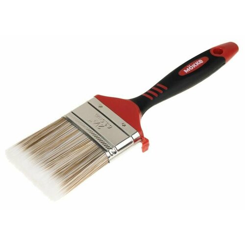 Кисть малярная Mokke Profi плоская 25мм пластик. двухкомп. ручка, искусств. щетина, для сех видов ЛКМ 5шт