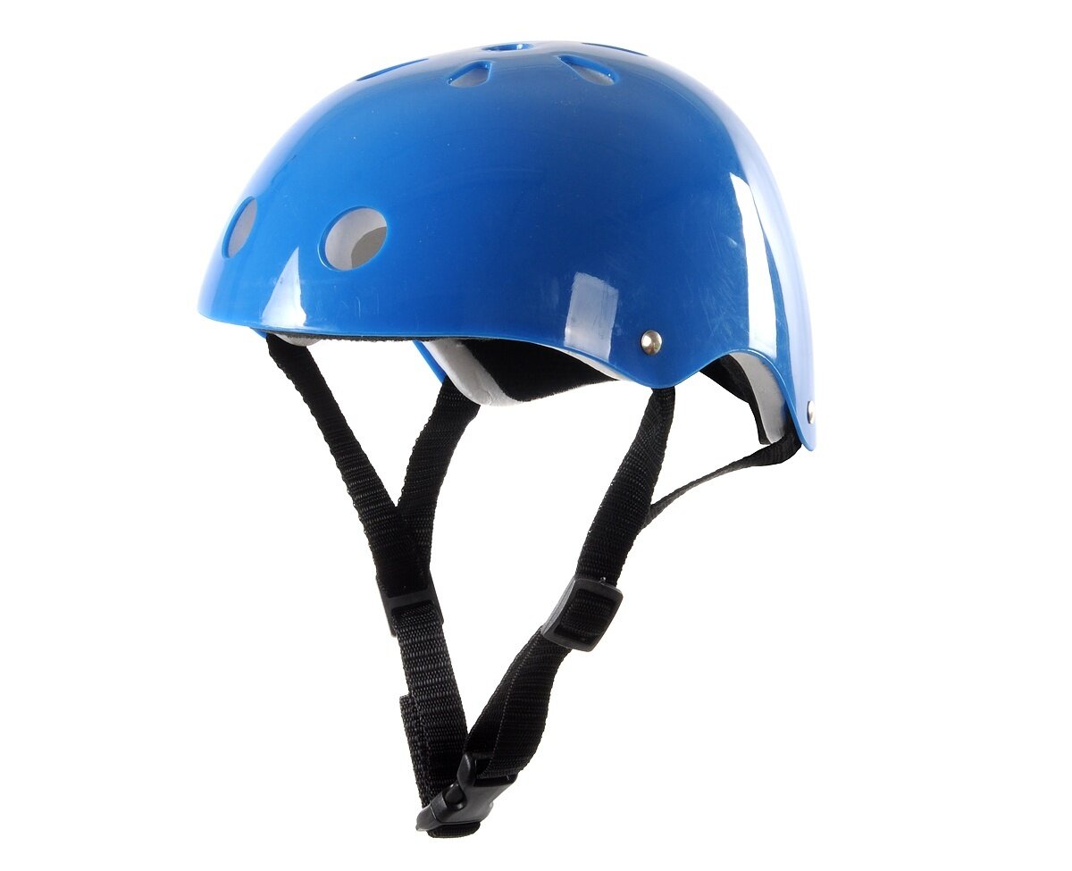 Шлем детский размер М цвет глянцевый синий размер шлема 23*20*13 см. в/п