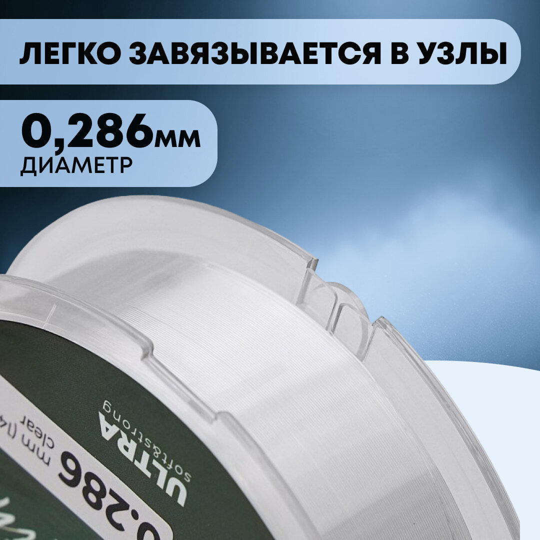 Леска Riverzone FishSplash I 150м 0,286мм 14,5lb clear — фото 1