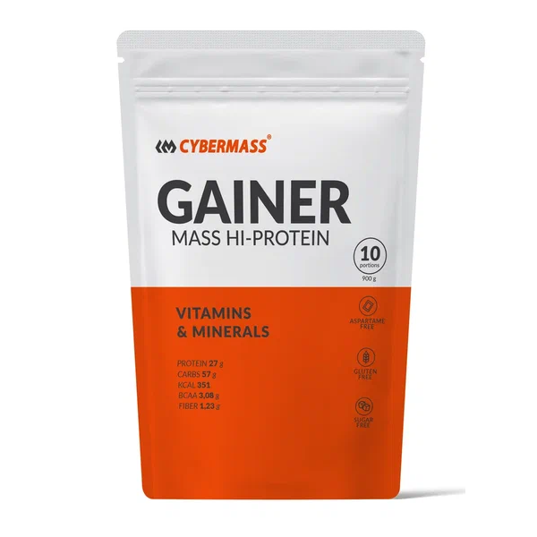 GAINER Mass Hi Protein 900 gr bag CYB, малина