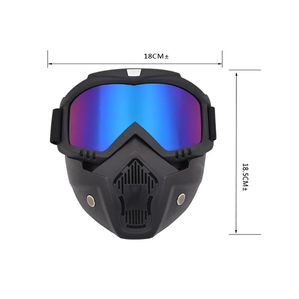 Очки с маской для мотокросса с защитой от УФ-лучей и ветра