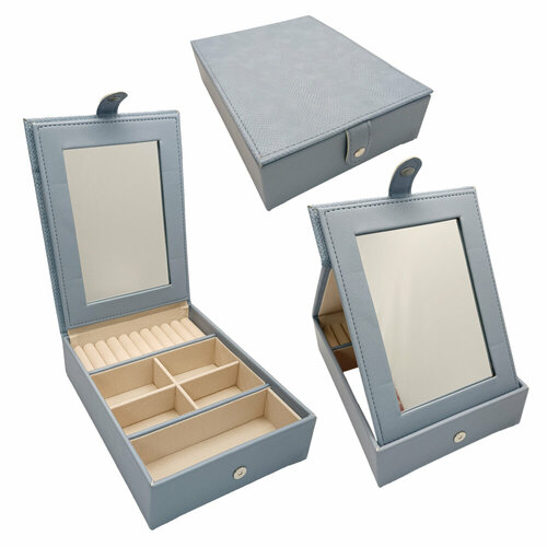 PROFZAL Шкатулка для хранения бижутерии синяя 4752₽