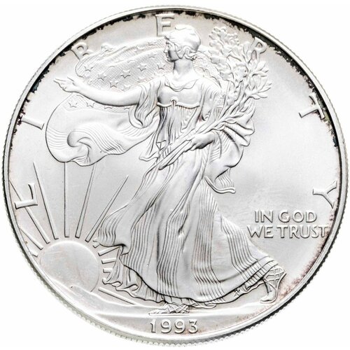 США 1 доллар (dollar) 1993 Американский серебряный орёл Без отметки монетного двора